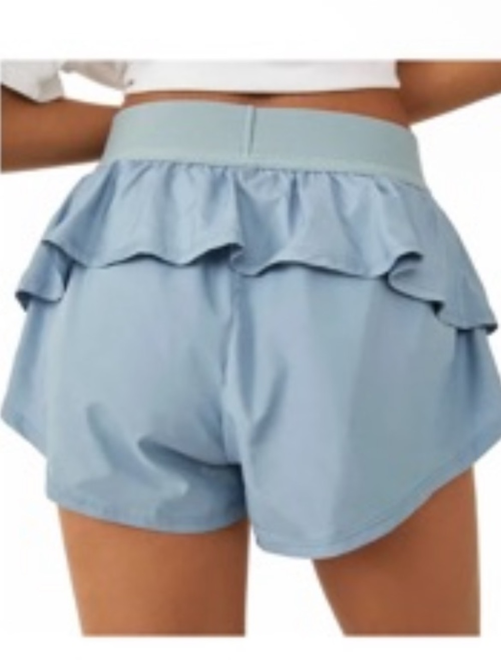 FP Movement Feelin Fit Femme Shorts Blue Washed Away Lined Running Athletic S - Picture 3 of 9
